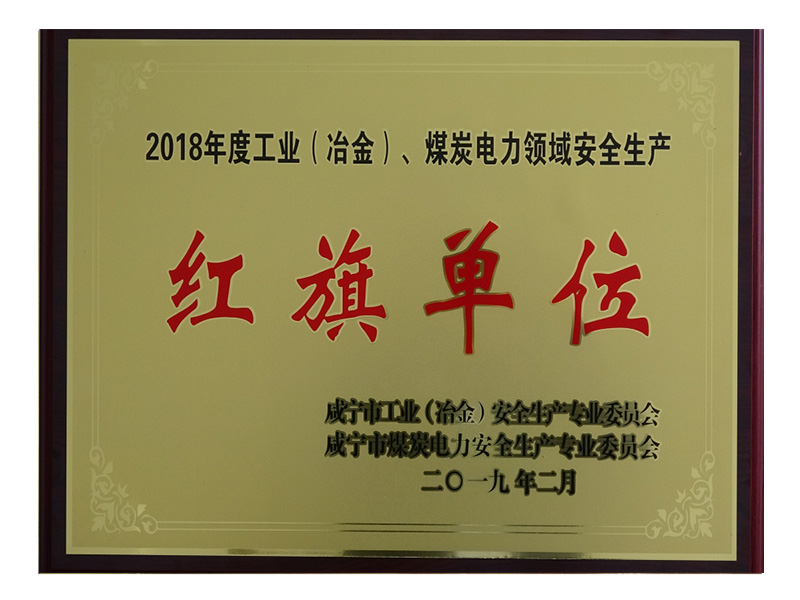 2019.2 2018年度冶金安全生產(chǎn)紅旗單位